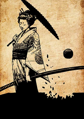 Geisha with Katana