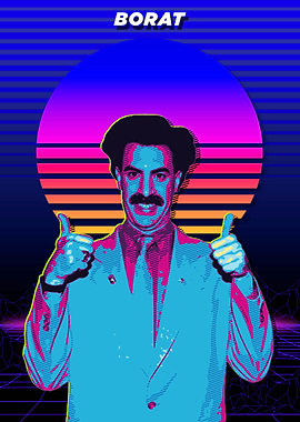 Borat 80s Retro Art