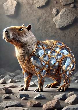 Capybara in Diamond Armor