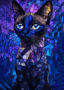 Stained Glass Cat