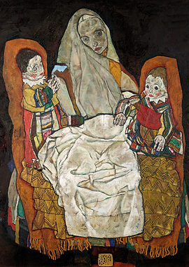 Mother with Two Children by Egon Schiele
