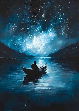 Night Fishing Under Stars Mental Inspirational