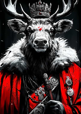 King Stag Elk Wild Animal