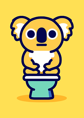Koala on Toilet
