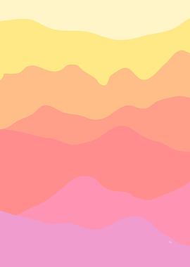 Abstract Pastel Landscape