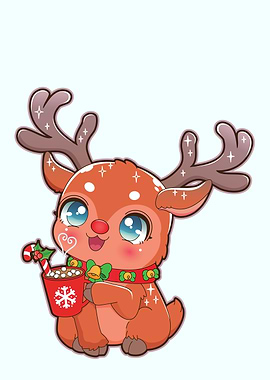Cozy Christmas Reindeer