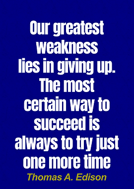 Thomas A Edison Quote