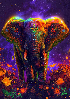 Psychedelic Elephant