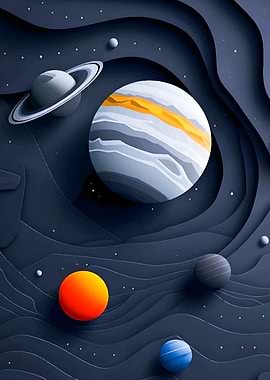 Papercut Planets