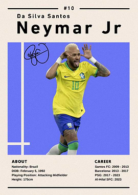 Neymar Jr Soccer Card