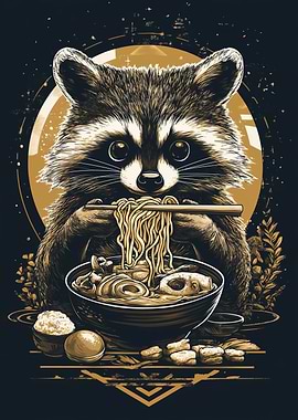 Raccoon ramen japan