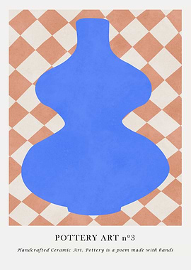 Blue Pottery Vase Art