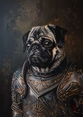 Pug Knight Portrait