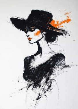 Woman in Black Hat