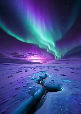 Northern Lights Snowfall