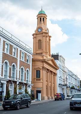 Church with Clock Tower