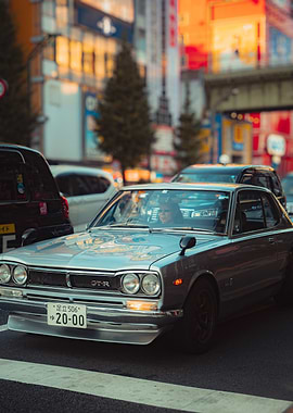 Retired Yakuza in his Nissan Skyline GT-R