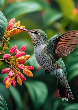Hummingbird Feeding