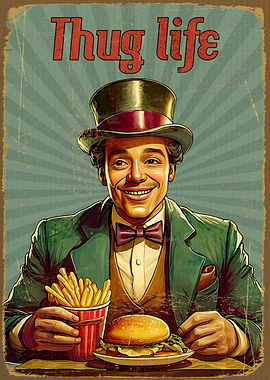 Thug Life Burger Poster