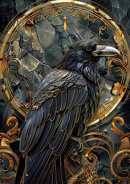 Kintsugi Raven