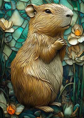 Stained Glass Guinea Pig