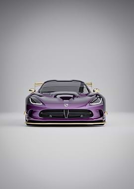 Purple Dodge Viper - Low Front