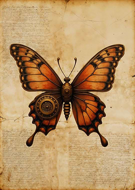Vintage Steampunk Butterfly
