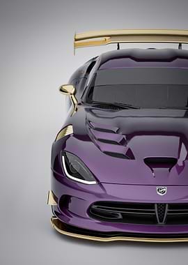 Purple Dodge Viper ACR with Gold Accents