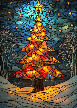 Stained Glass Christmas Tree