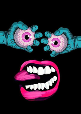 Surreal Eyes and Mouth