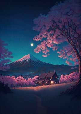 Japanese Mountain Night