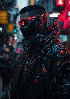 Cyberpunk City Rain