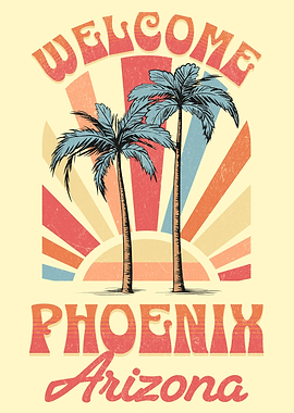 Phoenix Arizona Retro Sunset