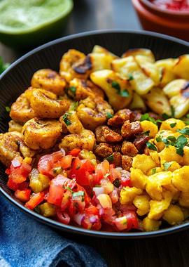 Fried Plantain Bowl with Salsa