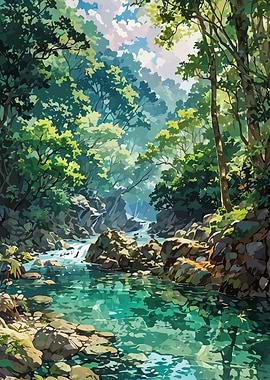 Stream In the hear of the Forest