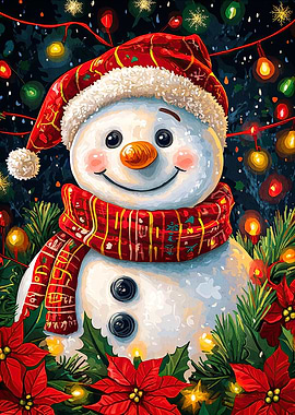 Smiling Snowman Christmas