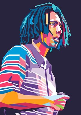 Pop Art Portrait of famous musician