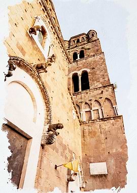 Ancient Stone Church Tower Caserta Vecchia