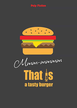 Pulp Fiction Burger Poster