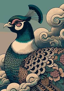 Japanese Pheasant Illustration