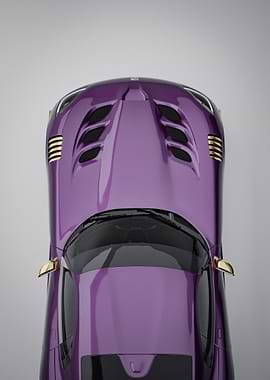 Purple 2016 Dodge Viper ACR Top View