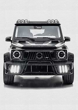 Black SUV with Off-Road Upgrades