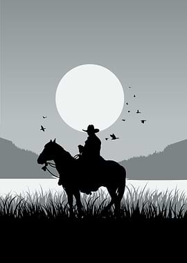 Western Country Cowboy Rodeo Horse