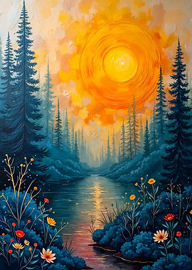 Forest River Sunset Oil Pa