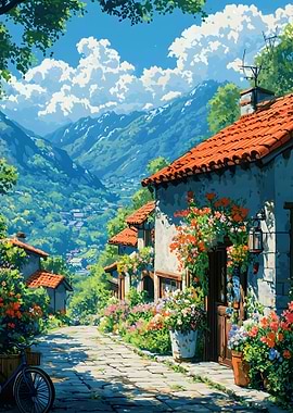 Mountain Village Street swizterland