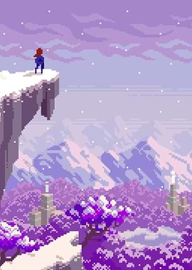 Pixelated Winter Landscape