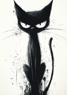 Black Cat Illustration