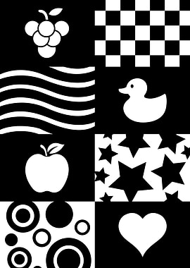 Baby Room Poster Visual Stimulus 0-3 Months Educational For Learning