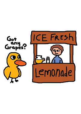 Duck at Lemonade Stand