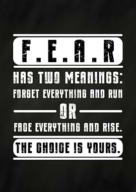 Fear Has Two Meanings